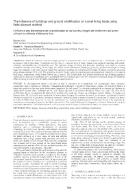 The Influence of Buildings and Ground Stratification on Tunnel Lining Loads Using Finite Element Method