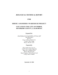 Biological Technical Report
