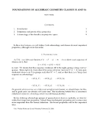 Foundations of Algebraic Geometry Classes 35 and 36