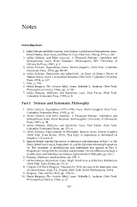 Introduction Part I Deleuze and Systematic Philosophy