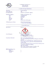 Material Safety Data Sheet