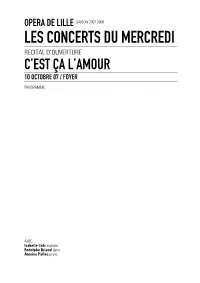 Notes De Programme |