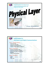 Outline Block 3: OSI Model and Digital Communications