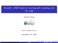 Round5: a KEX Based on Learning with Rounding Over the Rings