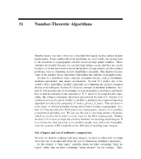 31 Number-Theoretic Algorithms
