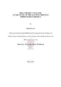 A Case Study of the Gauteng Freeway Improvement Project