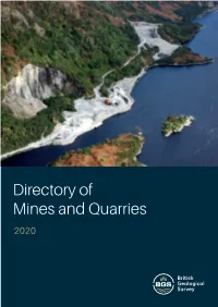 Directory of Mines and Quarries 2020