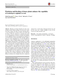 Etiolation and Flooding of Donor Plants Enhance the Capability of Arabidopsis Explants to Root