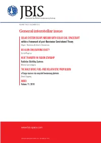 General Interstellar Issue