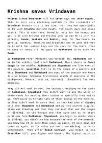 Krishna Saves Vrindavan