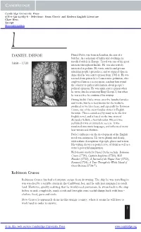 Robinson Crusoe DANIEL DEFOE
