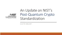 The 2Nd Round of the NIST PQC Standardization Process