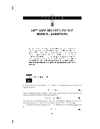 C H a P T E R § Methods Related to the Norm Al Equations