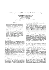 Facilitating Semantic Web Search with Embedded Grammar Tags
