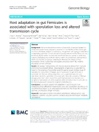 Host Adaptation in Gut Firmicutes Is Associated with Sporulation Loss and Altered Transmission Cycle Hilary P