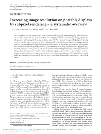 Increasing Image Resolution on Portable Displays by Subpixel Rendering – a Systematic Overview