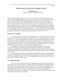 Multi-Competence and Second Language Teaching