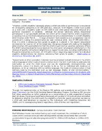 OPERATING GUIDELINE DEAF-BLINDNESS Deaf-Blindness