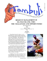 Resouce Management in Olango Island, Cebu