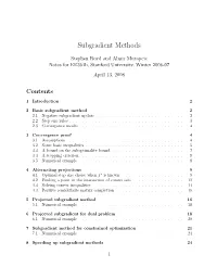 Subgradient Methods