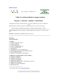 Utility of Cyclohexanethiols in Organic Synthesis