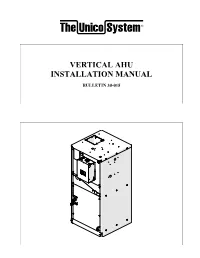 Vertical Ahu Installation Manual