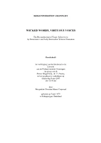 Wicked Words, Virtuous Voices