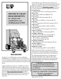 Chaining Requirements for Vehicles and Combinations Over 10,000