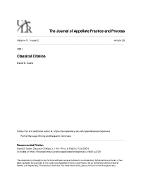 Classical Citation
