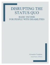 Disrupting the Status