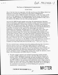 The Future of Mathematical Communication by Joe Christy One