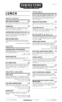 20190502 GS Lunch Menu
