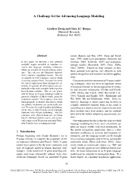 A Challenge Set for Advancing Language Modeling