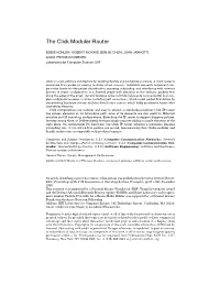 The Click Modular Router