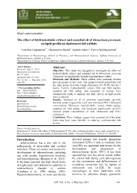 The Effect of Hydroalcoholic Extract and Essential Oil of Heracleum Persicum on Lipid Profile in Cholesterol-Fed Rabbits