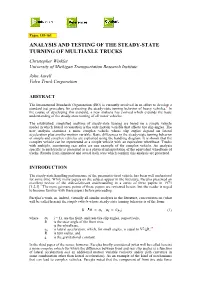 Analysis and Testing of the Steady-State Turning Of