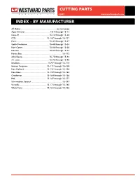 Cutting Parts Index
