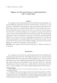 Dispute Over the State: Between “A Confessional State” and “A Secular State”