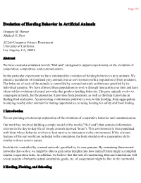 Evolution of Herding Behavior in Artificial Animals
