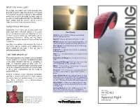Personal Flight Paraglider for a Charity Event EVER DEVISED! and Helped the USPPA with Its FOOTFLYER.COM “Risk & Reward” Safety Video