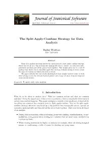 The Split-Apply-Combine Strategy for Data Analysis