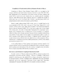 Compilation of Production-Based GDP of Macao