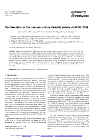 Confirmation of the Luminous Blue Variable Nature of AFGL 2298