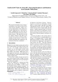 Semeval 2017 Task 10: Scienceie - Extracting Keyphrases and Relations from Scientiﬁc Publications