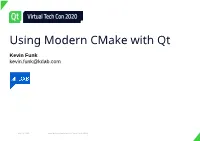 Using Modern Cmake with Qt