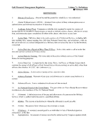 Volume 7A: Definitions