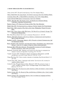 1 a SHORT BIBLIOGRAPHY in ZOOSEMIOTICS Abram, David