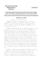 130Th General Assembly Regular Session S. R. No. 97 2013-2014