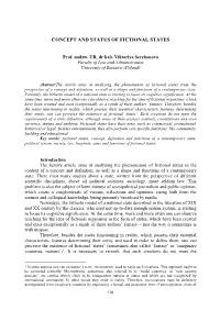 Concept and Status of Fictional States