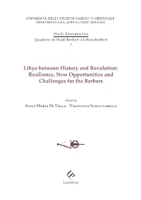 Libya Between History and Revolution: Resilience, New Opportunities And